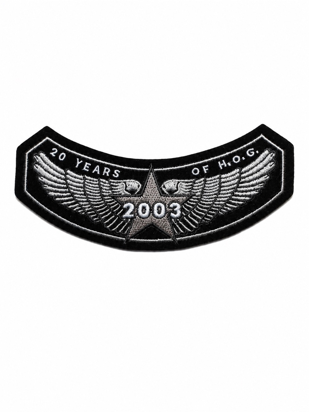 2003 Harley-Davidson Owners Group 20 Year Anniversary Jacket Vest Patch NIP